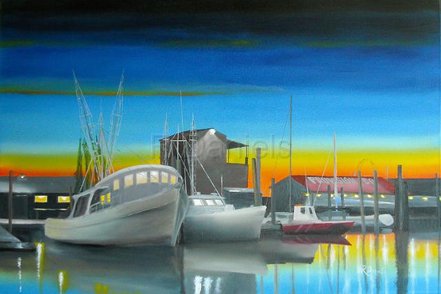 Southport Sunrise.jpg - "Southport Sunrise", oil on canvas, 24x36"